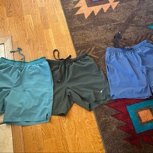 Fabletics shorts Bundle in Blue, Green, and Teal